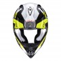 CASCO SCORPION VX 16 AIR X-TURN NEGRO AMARILLO NEÓN Y BLANCO