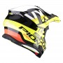 CASCO SCORPION VX 16 AIR X-TURN NEGRO AMARILLO NEÓN Y BLANCO