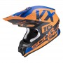 CASCO SCORPION VX 16 AIR X-TURN AZUL Y NARANJA