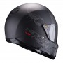 CASCO SCORPION EXO HX1 HOSTIUM NEGRO MATE Y PLATA