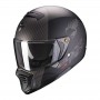 CASCO SCORPION EXO HX1 HOSTIUM NEGRO MATE Y PLATA