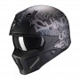 CASCO SCORPION COVERT-X WALL NEGRO MATE Y PLATA