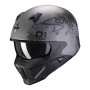 CASCO SCORPION COVERT-X X-BORG PLATA Y NEGRO MATE