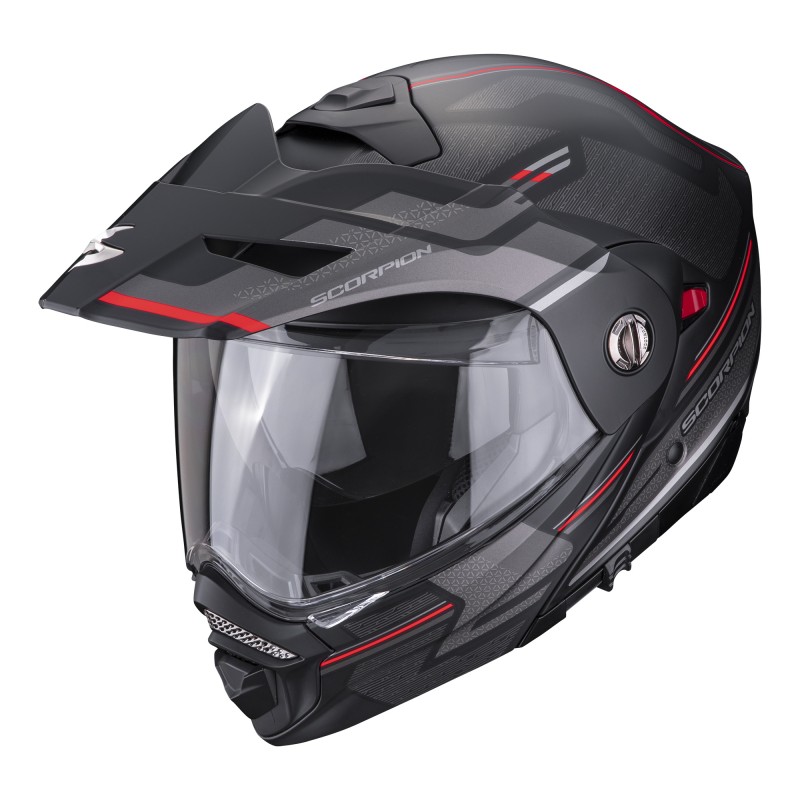 CASCO SCORPION ADX 2 CARRERA MATE NEGRO ROJO