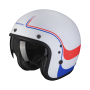 CASCO SCORPION BELFAST EVO SOUL BLANCO MATE AZUL ROJO