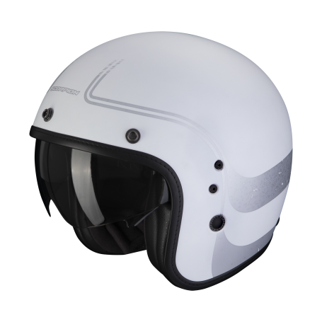 CASCO SCORPION BELFAST EVO SOUL BLANCO MATE ARGENTO