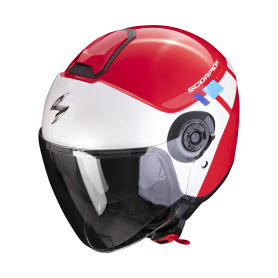 CASCO SCORPION EXO CITY II MALL ROJO BLANCO AZUL