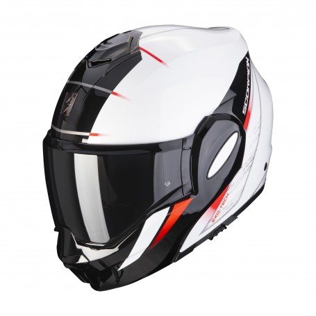 CASCO SCORPION EXO TECH EVO PRIMUS BLANCO PERLA NEGRO