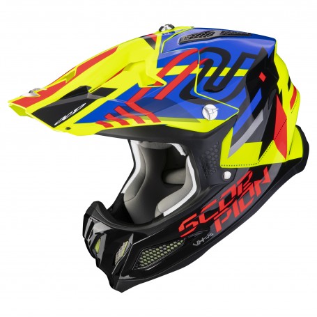 CASCO SCORPION VX 22 AIR NEOX NEóN AMARILLO AZUL ROJO