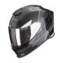 CASCO SCORPION EXO R1 EVO AIR FINAL PLATA OSCURO NEGRO BLANCO