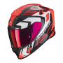 CASCO SCORPION EXO R1 EVO CARBON AIR SUPRA NEGRO ROJO