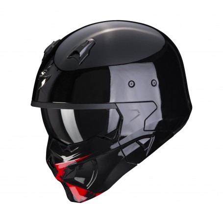 CASCO SCORPION COVERT X TANKER ROJO NEGRO