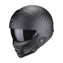 CASCO SCORPION EXO COMBAT II MILES NEGRO MATE PLATA