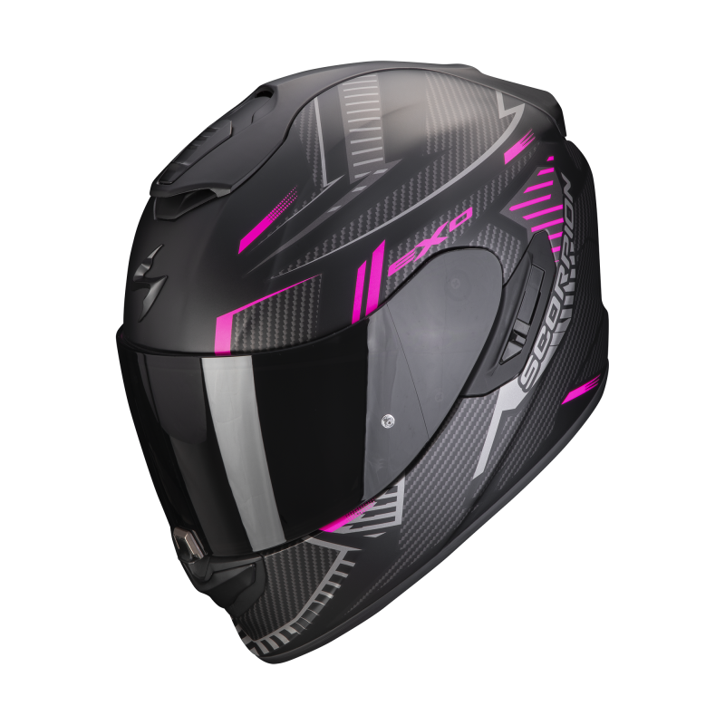 Casco Scorpion Exo EXO-1400 Carbon Air Drik Negro Mate/Rosa Integral