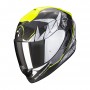 CASCO SCORPION EXO 1400 EVO CARBON AIR ARANEA NEGRO NEON AMARILLO