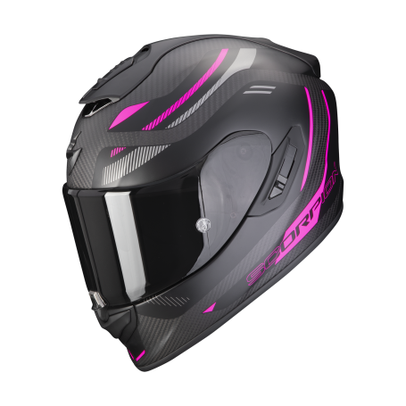 CASCO SCORPION EXO 1400 EVO CARBON AIR KYDRA NEGRO MATE ROSA