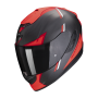 CASCO SCORPION EXO 1400 EVO CARBON AIR KENDAL NEGRO MATE ROJO