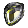 CASCO SCORPION EXO 391 HAUT NEGRO PLATA NEON AMARILLO