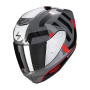 CASCO SCORPION EXO 391 AROK GRIS ROJO NEGRO