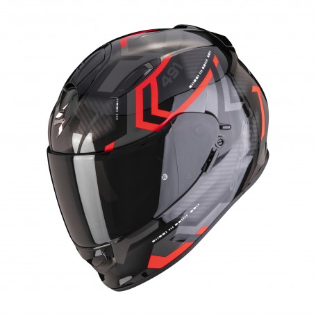 CASCO SCORPION EXO 491 SPIN ROJO NEGRO