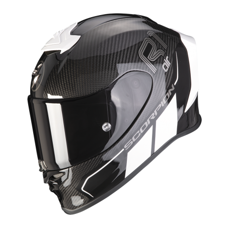 CASCO SCORPION EXO R1 EVO CARBON AIR CORPUS II NEGRO BLANCO