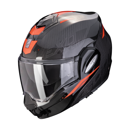 CASCO SCORPION EXO TECH EVO CARBON ROVER NEGRO ROJO