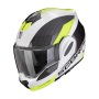 CASCO SCORPION EXO TECH EVO TEAM BLANCO AMAZILLO NEON