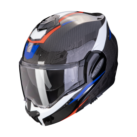 CASCO SCORPION EXO TECH EVO CARBON ROVER NEGRO ROJO AZUL