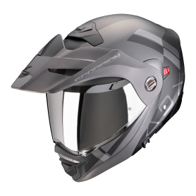 CASCO SCORPION ADX 2 GALANE NEGRO MATE PLATA