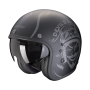 CASCO SCORPION BELFAST EVO ROMEO NEGRO MATE PLATA