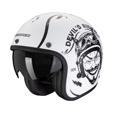 CASCO SCORPION BELFAST EVO ROMEO BLANCO MATE NEGRO