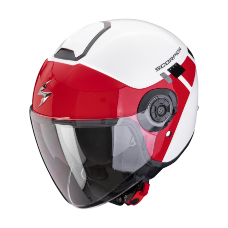 CASCO SCORPION EXO CITY II MALL BLANCO ROJO