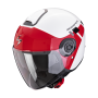 CASCO SCORPION EXO CITY II MALL BLANCO ROJO