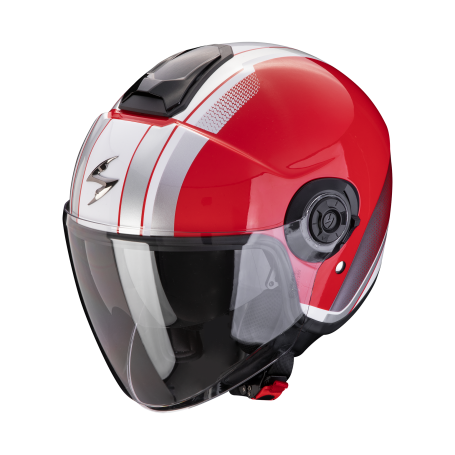 CASCO SCORPION EXO CITY II VEL ROJO BLANCO