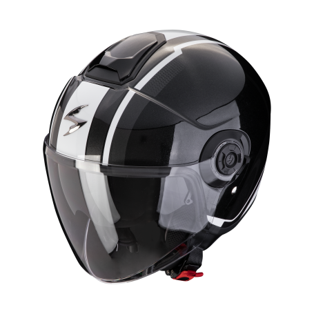 CASCO SCORPION EXO CITY II VEL METAL NEGRO BLANCO