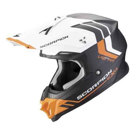 CASCO SCORPION VX 16 EVO AIR FUSION NEGRO MATE NARANJA