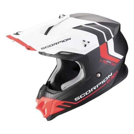 CASCO SCORPION VX 16 EVO AIR FUSION NEGRO MATE ROJO