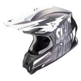 CASCO SCORPION VX 16 EVO AIR SLANTER NEGRO MATE PLATA