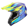 CASCO SCORPION VX 16 EVO AIR SLANTER AZULATE AMARILLO NEON