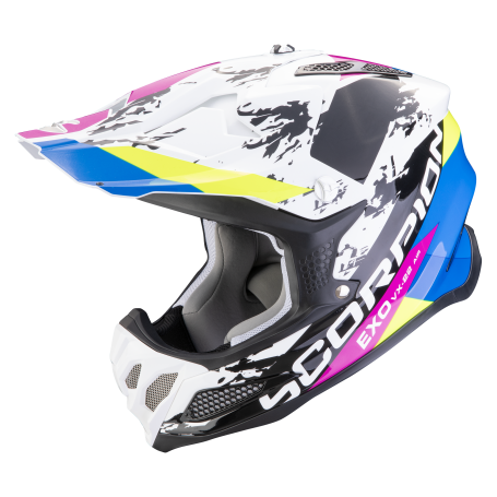 CASCO SCORPION VX 22 AIR CX BLANCO NEGRO AZUL