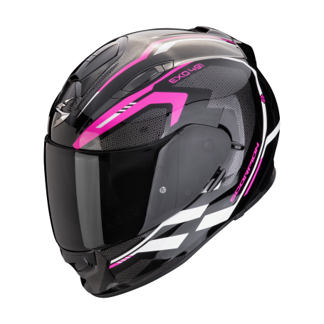 CASCO SCORPION EXO 491 KRIPTA NEGRO ROSA BLANCO