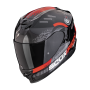 CASCO SCORPION EXO 520 EVO AIR TITAN NEGRO METAL ROJO