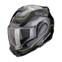 CASCO SCORPION EXO TECH EVO PRO COMMUTA NEGRO PLATA AMARILLO