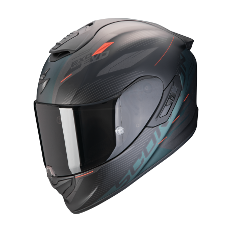 CASCO SCORPION EXO 1400 EVO 2 AIR LUMA NEGRO MATE VERDE