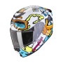 CASCO SCORPION EXO JNR FUN BLANCO AZUL