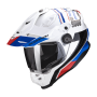 CASCO SCORPION ADF 9000 AIR DESERT BLANCO AZUL ROJO