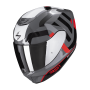 CASCO SCORPION EXO 391 AROK GRIS ROJO NEGRO