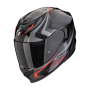 CASCO SCORPION EXO 520 EVO AIR TERRA NEGRO PLATA ROJO
