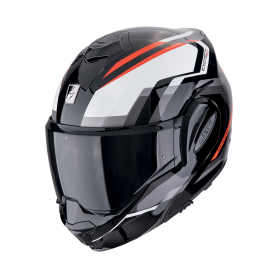 CASCO SCORPION EXO TECH EVO FURIO NEGRO ROJO