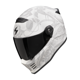 CASCO SCORPION COVERT FX DRAGON MATT GRIS CLARO PLATA